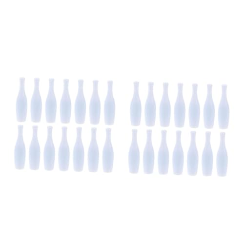 HANABASS 60 Stck. Mini Bowling Teilig Tragbare Tisch Bowling Pins für Indoor Spielspaß Wiederverwendbar für Familie Büro und Kindergeburtstag Kleines Geschicklichkeitsspiel Zubehör von HANABASS