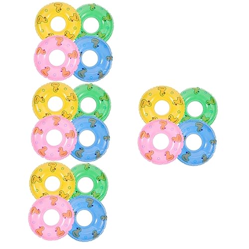 HANABASS 60 Stck. aufblasbarer Schwimmring Form Mini Foto winzig Badespielzeug Floatie spielzeuge Kinderspielzeug Kleiner Schwimmring pp Zufällige Farbe von HANABASS