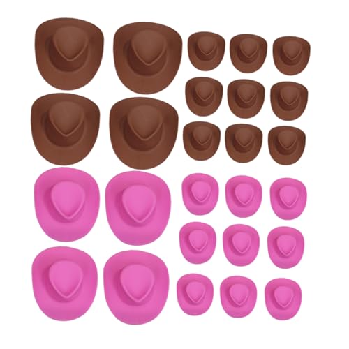 HANABASS 60Stücke Cowgirl Hüte DIY Puppenhüte und Dekoration für Puppenhaus Partys und Kreative Bastelprojekte Langlebig und Vielseitig Einsetzbar von HANABASS
