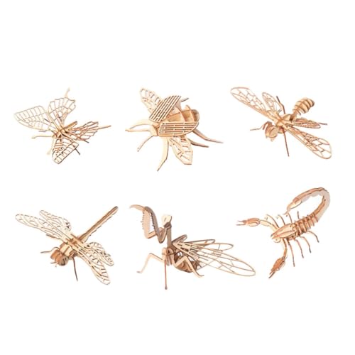 HANABASS 6Stücke Holz Puzzle für Teiliges Insekten Design Kreatives Bastelspielzeug Fantasie und Geschicklichkeit Robustes Sicheres Holzmaterial für Kleine HANABASS 6Stücke Holz Puzzle für Teiliges Insekten Design Kreatives Bastelspielzeug Fantasie und Geschicklichkeit Robustes Sicheres Holzmaterial für Kleine von HANABASS