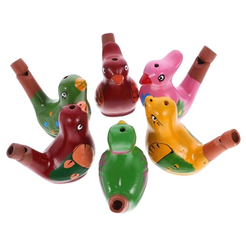 HANABASS 6Stücke Keramik Wasservogelpfeifen für Musikspielzeuge Sichere und Lustige Geräuschmacher für Partys und Feste von HANABASS