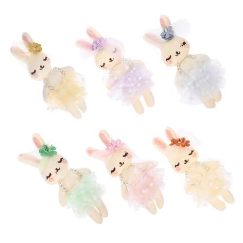 HANABASS 6Stücke Kleine Plüschkaninchen Gefüllte Stofftiere für DIY Dekoration Osterverzierung Leicht Tragbar und Langlebig HANABASS 6Stücke Kleine Plüschkaninchen Gefüllte Stofftiere für DIY Dekoration Osterverzierung Leicht Tragbar und Langlebig von HANABASS