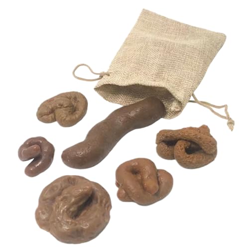 HANABASS 6Stücke Realistische Fake Poop Lustige Streich Requisiten für Halloween und Aprilscherze Party Dekoration und für von HANABASS