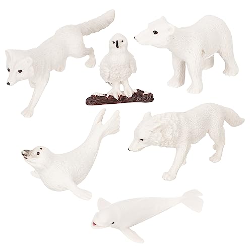 HANABASS 6Stücke Teiliges Tierfiguren für Lebendige Miniatur Wildtiere als Lernspielzeug und Dekoration für Kreative Spielstunden und von HANABASS