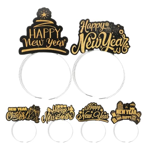 HANABASS 6stücke Teiliges Happy Year Haarreif Glitzernde Kopfbedeckung Für Silvesterfeiern Foto-requisiten Party-accessoires Und Festliche Anlässe HANABASS 6stücke Teiliges Happy Year Haarreif Glitzernde Kopfbedeckung Für Silvesterfeiern Foto-requisiten Party-accessoires Und Festliche Anlässe von HANABASS