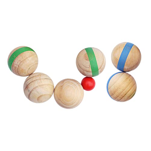 HANABASS 7 Stück Teiliges Holz Bocce Spiel für Outdoor Sportspielzeug für Garten und für Partys und Bbqs Sicher und Robust Holz Leicht zu Halten HANABASS 7 Stück Teiliges Holz Bocce Spiel für Outdoor Sportspielzeug für Garten und für Partys und Bbqs Sicher und Robust Holz Leicht zu Halten von HANABASS