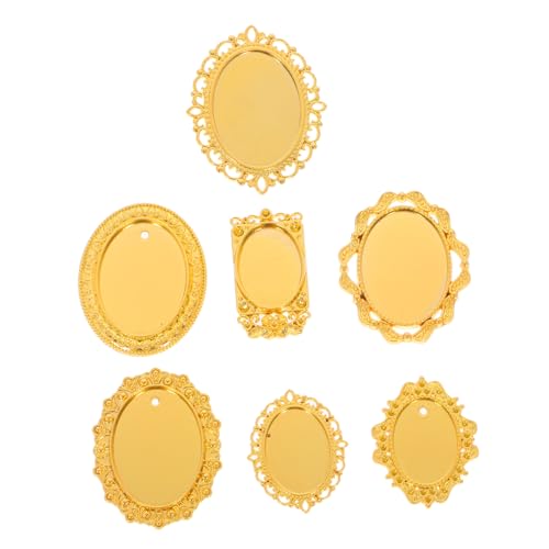 HANABASS 7 Stück Teiliges Miniatur Vintage Bilderrahmen Oval Gold Filigrane Kleine Rahmen für Puppenhaus DIY Foto Deko Platzsparend Robust Kreative Bastelrahmen HANABASS 7 Stück Teiliges Miniatur Vintage Bilderrahmen Oval Gold Filigrane Kleine Rahmen für Puppenhaus DIY Foto Deko Platzsparend Robust Kreative Bastelrahmen von HANABASS