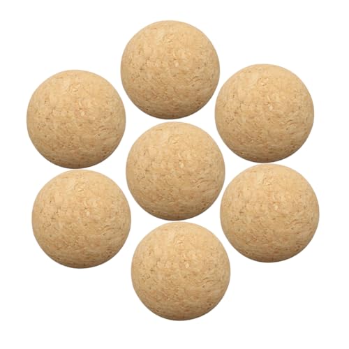 HANABASS 7 Stück Teiliges Tischfußball Zubehör aus Robustem Kork Realistische Mini Fußballbälle Einfache und Schnelle Installation Langlebige Tischkicker Ersatzteile für Jungen und Mädchen von HANABASS