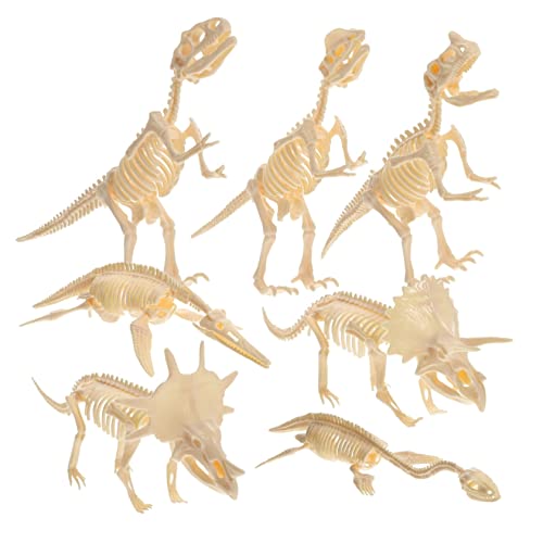 HANABASS 7Stücke Teiliges Dinosaurier Skelettmodell Realistische Dinosaurier Figuren für Pädagogisches Kreativität und Fantasie HANABASS 7Stücke Teiliges Dinosaurier Skelettmodell Realistische Dinosaurier Figuren für Pädagogisches Kreativität und Fantasie von HANABASS