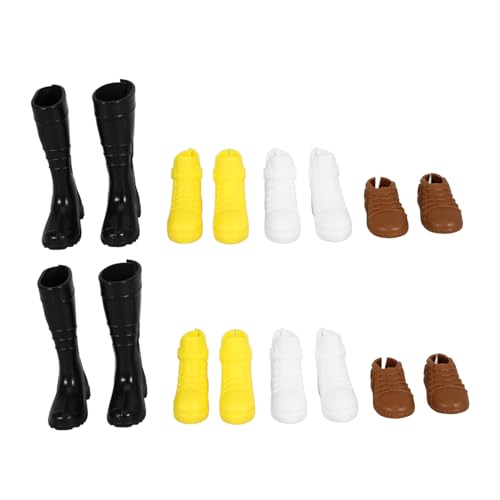 HANABASS 8 Paare Miniatur Puppenschuhe aus Stabilem Kunststoff Vielseitige Kleine Puppenhaus Deko Bequeme und Reißfeste Spielzeugschuhe für Jungenpuppen Passendes Zubehör für Mini Doll HANABASS 8 Paare Miniatur Puppenschuhe aus Stabilem Kunststoff Vielseitige Kleine Puppenhaus Deko Bequeme und Reißfeste Spielzeugschuhe für Jungenpuppen Passendes Zubehör für Mini Doll von HANABASS