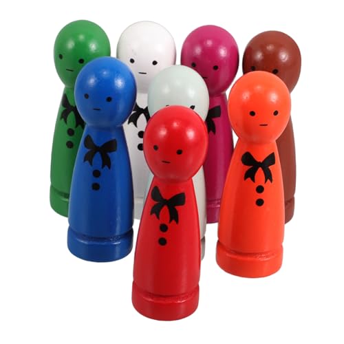 HANABASS 8 Stück Kinderpädagogikpuppe für Spielzeugfiguren für für Vorschule Erzieherisches Handwerk in Holzform puppenhaus Miniatur bausatz selber Machen von HANABASS