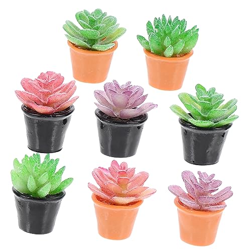 HANABASS 8 Stück Künstliche Topfpflanze Gefälschte Puppe Mini Pflanzen Kunstpflanze Blume Künstlich Klein Kunstpflanzen Kunstpflanzen Innendekoration Zimmerpflanze von HANABASS