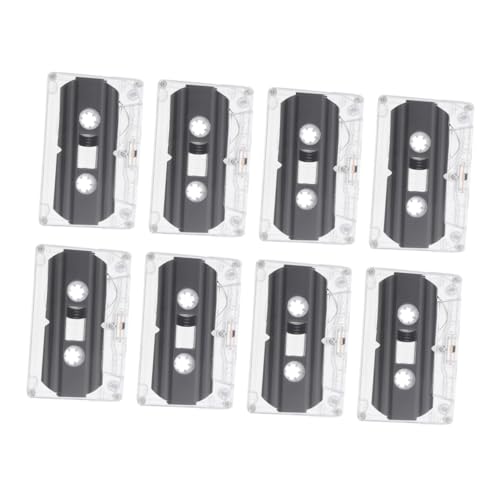HANABASS 8 Stück Leeres Band Musikaufnahmekassette Kassettenband Zur Musikaufnahme Tonband Zur Sprachaufzeichnung Kassette Mit Klarsichthülle Sprachaufzeichnungskassette Plastik Transparent von HANABASS