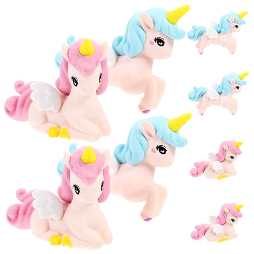 HANABASS 8 Stück Mini Unicorn Figuren Teiliges Resin Dekorationsset für Kuchen Miniaturgärten und Puppenhäuser Bunte Realistische Einhornfiguren aus Widerstandsfähigem Material HANABASS 8 Stück Mini Unicorn Figuren Teiliges Resin Dekorationsset für Kuchen Miniaturgärten und Puppenhäuser Bunte Realistische Einhornfiguren aus Widerstandsfähigem Material von HANABASS