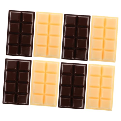 HANABASS 8 Stück Schokoladen-Ornamente Schokoladenmodelle Schokoladenornamente realistische lebensmittelschokolade künstliche Nahrungsschokolade kleines Schokoladenmodell Faux-Dessert Harz von HANABASS