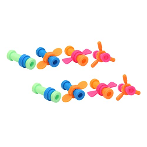 HANABASS 8 Stück Teiliges Abs Bunte Schraubspielzeug Tragbares Lustiges und Stressabbauendes Lernspielzeug für Drehbar und Druckentlastend für Freizeit und Konzentration Zufällige Farbe von HANABASS