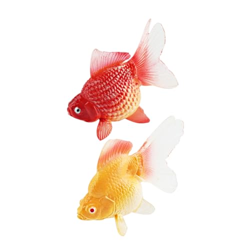 HANABASS 8 Stück Teiliges Künstliche Goldfischmodelle Realistische Simulation Tierfigur Aquarium Teich Dekoration Lernspielzeug für Naturgetreu Gestaltet von HANABASS