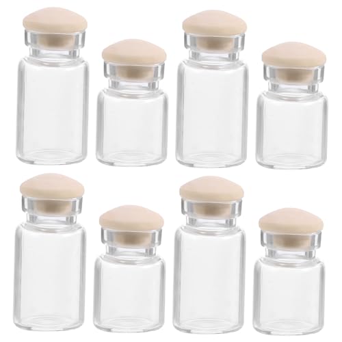 HANABASS 8 Stück Teiliges Miniatur Bonbonglas für Puppenhaus Dekoration Wiederverwendbare Kleine Glasflaschen für Mini Lebensmittel Spielszene Robust und Detailreich Gestaltet von HANABASS