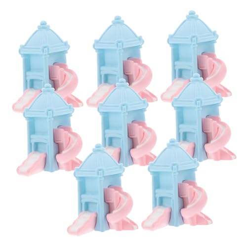 HANABASS 8 Stück Teiliges Miniatur Spielplatz Kuchen Kreative DIY Harz Figuren Prinzessin Schloss Kleine Geburtstags Party Tortendeko Handgefertigte Micro Landschaft Accessoires von HANABASS