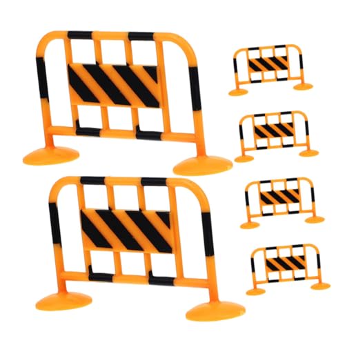 HANABASS 8 Stück Teiliges Miniatur Verkehrsabsperrungsset aus Robustem Material Leuchtend Orangefarbene Realistische Absperrgitter und Straßenschilder für Mini Sandtisch Modelleisenbahn HANABASS 8 Stück Teiliges Miniatur Verkehrsabsperrungsset aus Robustem Material Leuchtend Orangefarbene Realistische Absperrgitter und Straßenschilder für Mini Sandtisch Modelleisenbahn von HANABASS