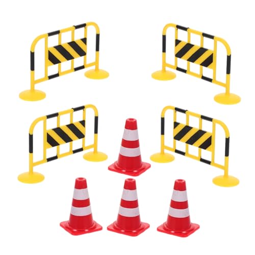 HANABASS 8 Stück Teiliges Miniatur Verkehrsbarrieren aus Robustem Realistische Straßenabsperrungen mit Gelben Metallzäunen und Roten Leitkegeln Pädagogisches zur Verkehrserziehung HANABASS 8 Stück Teiliges Miniatur Verkehrsbarrieren aus Robustem Realistische Straßenabsperrungen mit Gelben Metallzäunen und Roten Leitkegeln Pädagogisches zur Verkehrserziehung von HANABASS