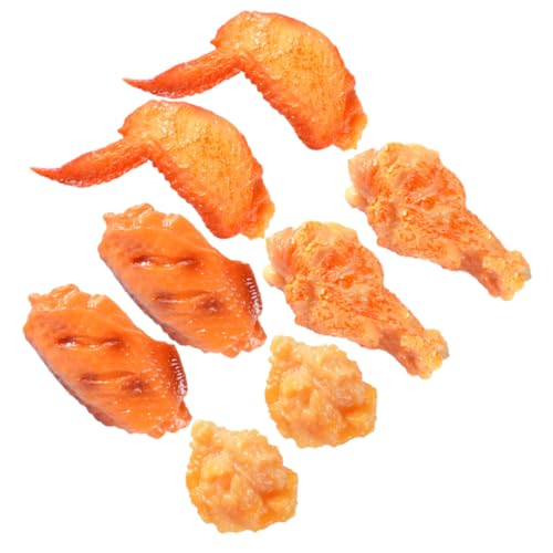 HANABASS 8 Stück Teiliges Realistische Künstliche Hähnchenmodelle Lebensechte Gebratene Hähnchenschenkel Flügel und Nuggets für Küchen Dekoration Rollenspiele und Party darstellung HANABASS 8 Stück Teiliges Realistische Künstliche Hähnchenmodelle Lebensechte Gebratene Hähnchenschenkel Flügel und Nuggets für Küchen Dekoration Rollenspiele und Party darstellung von HANABASS