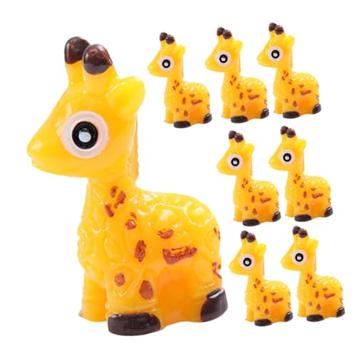 HANABASS 8 Stück Teiliges Resin Miniatur Hirsch Langlebige Cartoon REH Figuren DIY Bonsai Ornament für Desktop und Pflanzendekoration Widerstandsfähige Tierfigur für Kreative von HANABASS