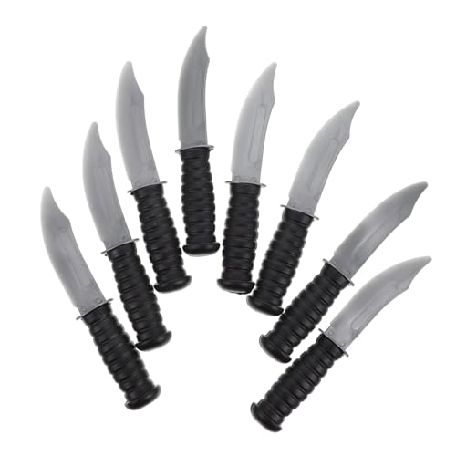 HANABASS 8 Stück Teiliges Set Spielzeugmesser Realistische Kunststoff Cutter Requisiten für Halloween Partys und Schulaufführungen für Cosplay und Schreckeffekte HANABASS 8 Stück Teiliges Set Spielzeugmesser Realistische Kunststoff Cutter Requisiten für Halloween Partys und Schulaufführungen für Cosplay und Schreckeffekte von HANABASS