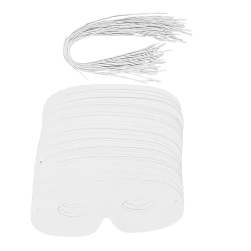 HANABASS 80 Stück Weiße Papiermasken für DIY Leere Bastelmasken für Maskerade Cosplay und Halloween Robuste und Bequeme Halbgesichtsmaske aus Dickem Papier HANABASS 80 Stück Weiße Papiermasken für DIY Leere Bastelmasken für Maskerade Cosplay und Halloween Robuste und Bequeme Halbgesichtsmaske aus Dickem Papier von HANABASS