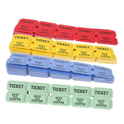 HANABASS 800 Stück -Ziehungsscheine Spielkarten Tickets Einlasskarten Gewinnscheine Papierticket Karten für Party Partygeschenk Eintrittskarten für Veranstaltungen Partykarten von HANABASS