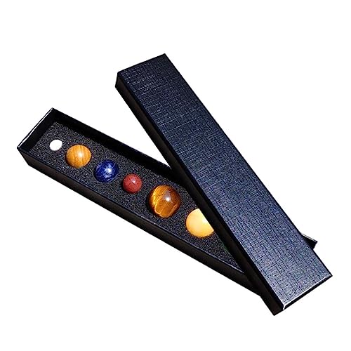 HANABASS 8Stücke Planetensammlung Runde Solarstein Deko für Heim und Büro Hochwertige Mineralien Perfektes für Kleine Fans Handwerkskunst von HANABASS
