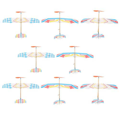 HANABASS 8Stücke Teiliges Gummiband Flugzeugmodell Einfaches Segelflugzeugspielzeug für Draußen Fördert Hand Auge Koordination und Kreatives Spiel HANABASS 8Stücke Teiliges Gummiband Flugzeugmodell Einfaches Segelflugzeugspielzeug für Draußen Fördert Hand Auge Koordination und Kreatives Spiel von HANABASS