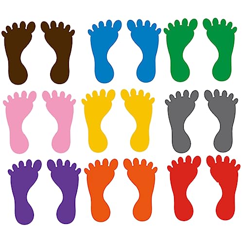 HANABASS 9 Paare Bunte Fußabdruck Aufkleber für Selbstklebende Fußboden Sticker für Kindergarten Aktivitäten des Warten der Reihe Wasserfest und rutschfest Zufällige Farben Zufällige Farbe HANABASS 9 Paare Bunte Fußabdruck Aufkleber für Selbstklebende Fußboden Sticker für Kindergarten Aktivitäten des Warten der Reihe Wasserfest und rutschfest Zufällige Farben Zufällige Farbe von HANABASS