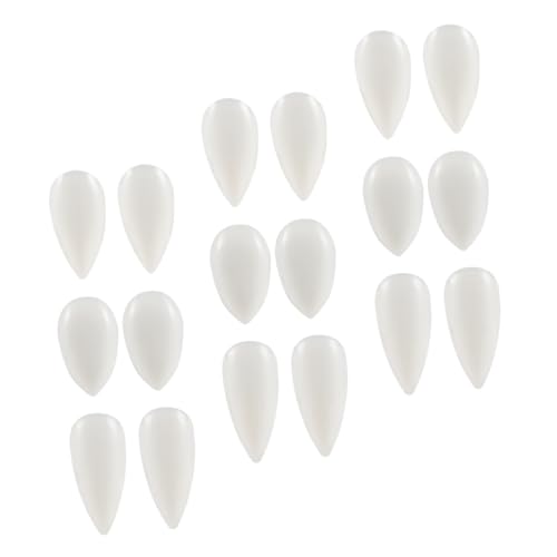 HANABASS 9 Paare Halloween Vampirzähne aus Kunststoff und Harz Sichere Geruchsfreie Kunstzähne für Halloween Party Requisiten Cosplay Horror Kostüm und Bühnenauftritte von HANABASS