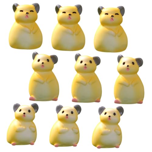 HANABASS 9 Stück Mikrolandschafts-Pika Miniatur Tierdekoration winzig Feengartenzubehör im Freien Hamster tierfiguren tooniesfiguren gartenfigur Tierverzierung Moos Tierdekor Harz Yellow HANABASS 9 Stück Mikrolandschafts-Pika Miniatur Tierdekoration winzig Feengartenzubehör im Freien Hamster tierfiguren tooniesfiguren gartenfigur Tierverzierung Moos Tierdekor Harz Yellow von HANABASS