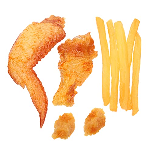 HANABASS 9 Stück Teiliges Fake Food Künstliches Hühnchen und Pommes Frites Modellspielzeug für Kreative Deko und Fotografie Geeignet für Essenspräsentationen von HANABASS