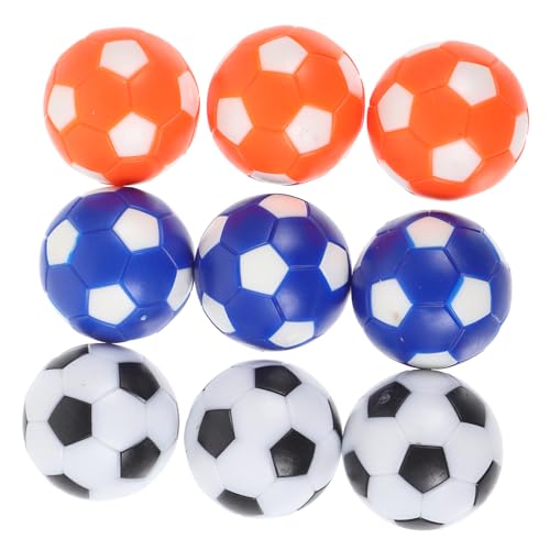HANABASS 9 Stück Zubehör für Tischfußball Mehrfarbig glühen Tischfussball Bälle für Kickerspiele Tischfußballspiele Foosballball Hüften (umweltfreundliches Harz) Colorful von HANABASS