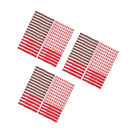 HANABASS 90 Stck. Teiliges Mini Wollschals Gestrickt Weihnachtsdeko für Puppen Rot Weiß und Rot Grün Gestreift Langlebig und für DIY Basteln und Festliche Dekoration von HANABASS