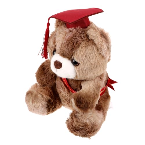 HANABASS Abschlussbär Plüschtier mit Doktorhut Weiche Stoffpuppe für Graduierung Süßes zur Abschlussfeier Kreative Dekoration für Zuhause und Partys Tiefbraun HANABASS Abschlussbär Plüschtier mit Doktorhut Weiche Stoffpuppe für Graduierung Süßes zur Abschlussfeier Kreative Dekoration für Zuhause und Partys Tiefbraun von HANABASS