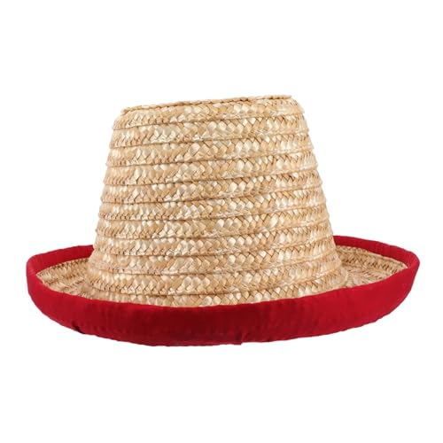 HANABASS Akrobatischer Hut Sonnenhüte Für Damen Strand Anime-Hut Sommermützen Für Damen Strohboothater Strandhut Ruffy-Hut Strohhüte Für Damenkostüm Strohhüte Für Männer Chopper-Hut Stoff von HANABASS