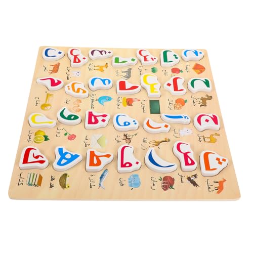 HANABASS Arabisches Alphabet Puzzle Holzspielzeug für Montessori Lernspielzeug für Vorschüler Handgreifbrett Hand Auge Koordination Sicheres und Langlebiges Alphabet Lernspielzeug HANABASS Arabisches Alphabet Puzzle Holzspielzeug für Montessori Lernspielzeug für Vorschüler Handgreifbrett Hand Auge Koordination Sicheres und Langlebiges Alphabet Lernspielzeug von HANABASS