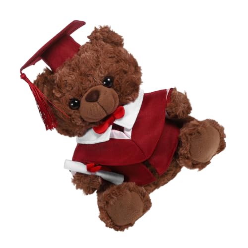 HANABASS Arztanzugbär Puppe Plüschbär-Abschlussoutfit Mini-Plüsch-Abschlussspielzeug Mini-Abschluss-Stoffbären Kuscheltier Plüschtiere der Abschlusssaison Grad Bär PP Baumwolle rot HANABASS Arztanzugbär Puppe Plüschbär-Abschlussoutfit Mini-Plüsch-Abschlussspielzeug Mini-Abschluss-Stoffbären Kuscheltier Plüschtiere der Abschlusssaison Grad Bär PP Baumwolle rot von HANABASS