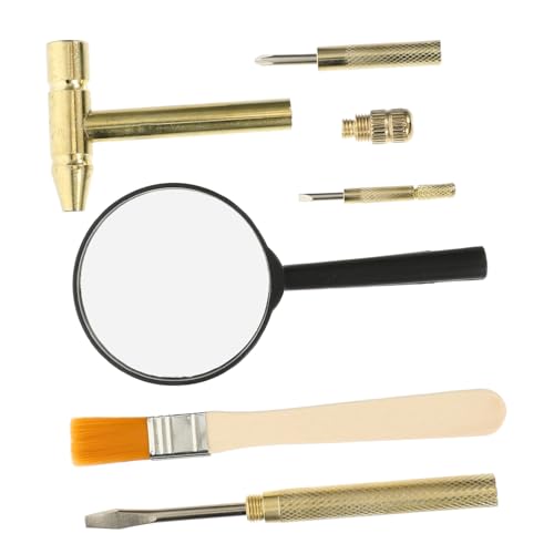HANABASS Ausgrabungsset mit Hammer Meißel Pinsel und Lupe Archäologie Spielzeugset aus Abs Metall und Holz Fördert Kreativität Kognitive Entwicklung und Lernen HANABASS Ausgrabungsset mit Hammer Meißel Pinsel und Lupe Archäologie Spielzeugset aus Abs Metall und Holz Fördert Kreativität Kognitive Entwicklung und Lernen von HANABASS