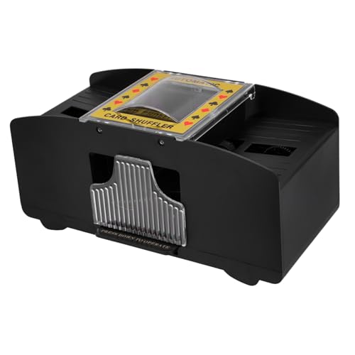 HANABASS Automatische Kartenmischmaschine aus Robustem Abs Leise und Langlebig Decks Mischgerät für Poker und Kartenspiele Einfach zu Bedienen mit Knopfdruck für Party und Zuhause von HANABASS