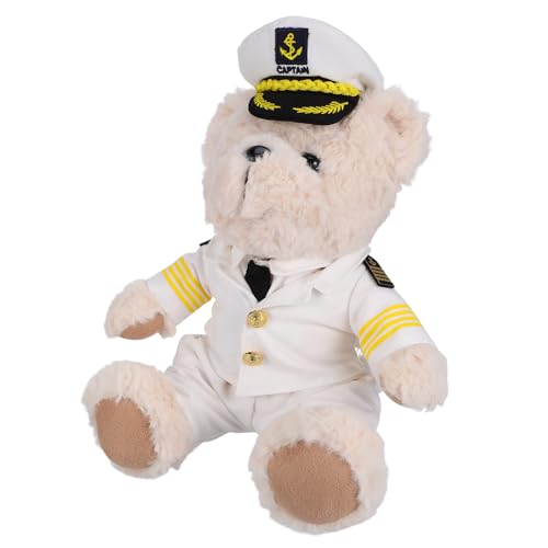 HANABASS Bär Plüschpuppe lustiges Kuscheltier Plüschbär Stofftier Bär gefüllt ausgestopftes Bären-Plüschtier weicher Stoffbär Bär Puppe PP Baumwolle Beige von HANABASS