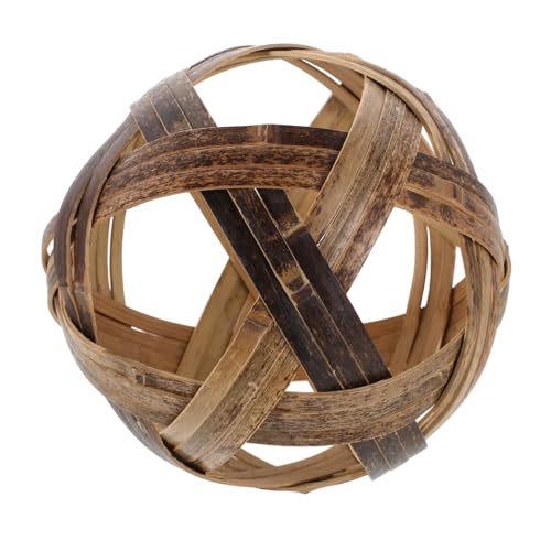 HANABASS Bambus -Fußballspielzeug Bewegungsförderung Sport Wicker Soccer Ball Fußballdesign Bambusspielzeug Fußball für Jungen Kinderspielkugeln Cooles Light Brown von HANABASS