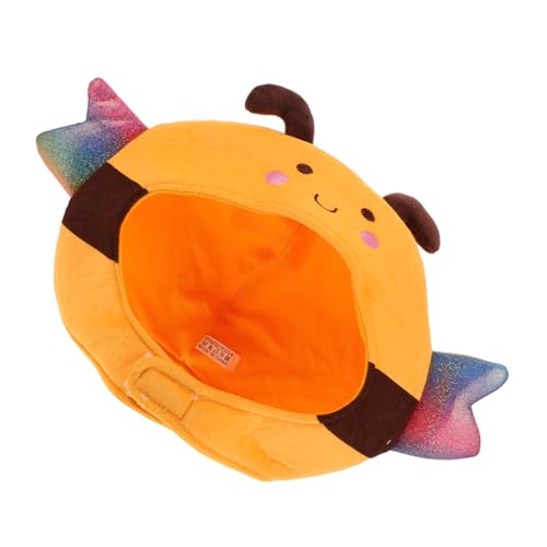 HANABASS Bienen Kostüm Hut für Erwachsene und Plüsch Biene Kopfbedeckung für Karneval Cosplay Fotorequisiten und Bequem Niedliches Tierdesign für Partys von HANABASS