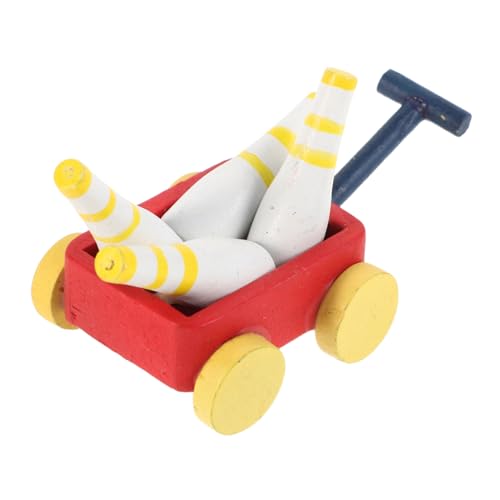 HANABASS Bowlingkugel-Modell Minikarren-Modelle Kinderspielzeug Mini-Hausversorgung Tisch-Mini-Bowlingspiel Miniatur-Sportmodell Puppenhauszubehör winzige Accessoires Holz von HANABASS