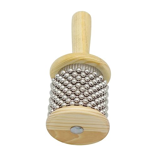 HANABASS Cabasa Handschüttler aus Holz für Schlaginstrumente für Vorschulbildung Rhythmusspielzeug und Musiktherapie Leicht und Einfach zu Bedienen von HANABASS
