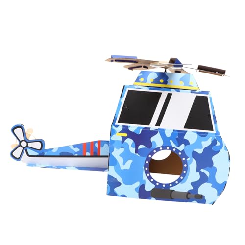 HANABASS Cardboard Costume DIY Wearable Flugzeug für Kreatives Bastelset mit Beweglichem Propeller Pädagogisch Fördert Vorstellungskraft und Motorische Fähigkeiten von HANABASS